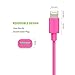 Omars 4ft / 1.2m Lightning 8pin to USB SYNC Cable Charger Cord for Apple iPhone 5 / 5s / 5c / 6 / 6 Plus / 6s / 7 / 7 Plus, iPod touch 5, iPod nano 7, iPad Mini / mini 2/ mini 3, iPad 4 / iPad Air / iPad Air 2 Pink [Apple MFI Certified]