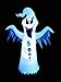 4 Foot Tall Halloween Inflatable Ghost LED Lights Decor Outdoor Indoor Holiday Decorations, Blow up Lighted Yard Lawn Decor Home Family Outside