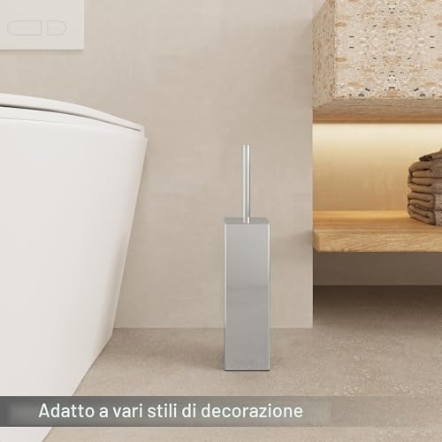BGL Stainless Steel Material Holder Toilet Brush Holder for Bathroom and Hotel (Chrome)