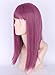 Topcosplay Womens Wig Purple Long Mal Cosplay Wig Halloween Costumes Wigs