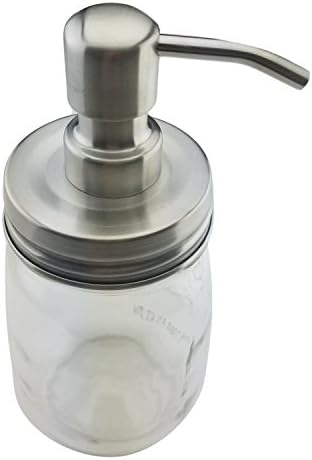 Brushed Nickel Mason Jar Soap Dispenser Lid | Rust Proof Made Of Stainless Steel | Bathroom/Kitchen Accessories - (Jar Not Included) (Brushed Nickel, 1)