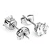 Charisma 4mm Stainless Steel Cubic Zirconia Crystal Round Stud Earrings Set 8 Pairs Assorted Color, Gift for Girls Women
