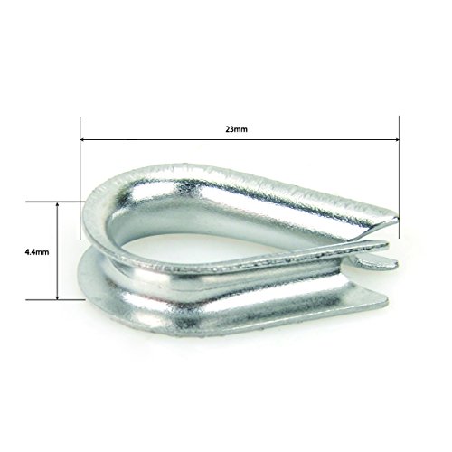 image for AUSPA 100 pcs 1/8-inch Wire Rope Aluminum Sleeves Clip Fittings Cable 