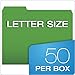 Pendaflex File Folders, Letter Size, 1/3 Cut, Assorted Colors, 50 Folders per Box (75706)