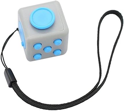Fidget Cube Creative 6 Sides Dice Mini Magic Cube Anti anxiety and decompression Toy The First Batch of The Sale Best Xmas Toy (Gray-Blue)