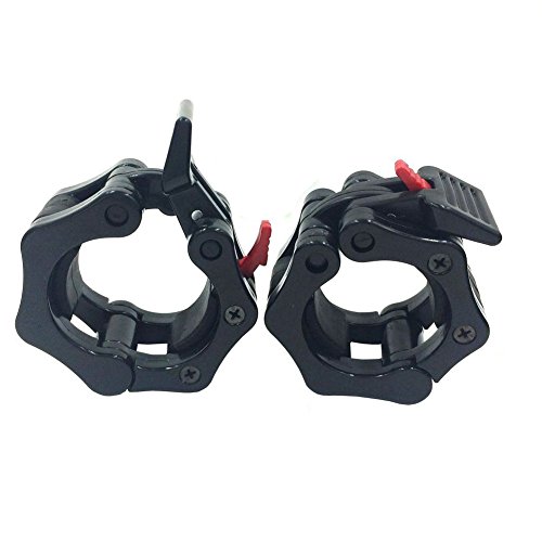 Greententljs Quick Release Barbell Clips Solid Nylon Pair of Locking Weights Collar 2" - Pro Olympic Plate Weight Bar Clip - Gym Barbell Clamp Collars Workout for Power Weightlifting Fitness Equipment