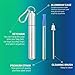 HomLujo Telescopic Rainbow Colored Metal Straws For Drinking -Its Reusable Portable Collapsible Straw of Stainless Steel with Case, Silicone Tip, Cleaning Brush and Keychain