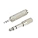 eBoot Headphone Adapter 6.35 mm Male to 3.5 mm Female and Stereo Adaptor 3.5 mm Male to 6.35 mm Mono Female, Nickel Plated, 4 Pieces