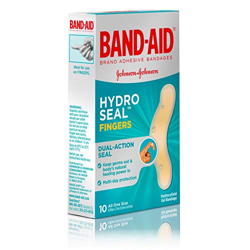 BandAid Brand Hydroseal Finger Adhesive Bandages for Wound Care and