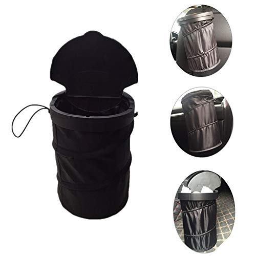 JISETY Foldable Car Auto Garbage Can Trash Bin Leakproof Pop - Up Wastebasket Dust Case Holder Lightweight Seat Organizer Accessories