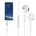 3.5mm Wired Earphones, White In-Ear Stereo Headphones with Mic Headset for iPhone/Sony/Sumsung etc (EVN7801A)