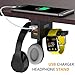 Headphone Stand with USB Charger COZOO Under Desk Headset Holder Mount with 3 Port USB Charging Station and iWatch Stand Smart Watch Charging Dock Dual Earphone Hanger Hook,UL Tested primary