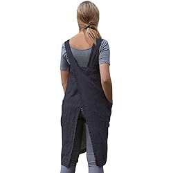 Women's Cross Back Pinafore Apron with Large
