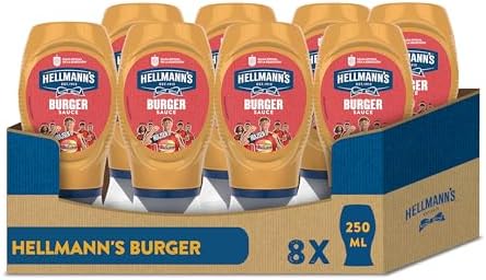 Hellmann's burger salsa 250 ml - 8 x 250ml pacote - total: 2000ml