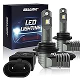 9012/HIR2 LED Headlight Bulbs High Low Beam 1:1 Design with Fan SEALIGHT S2 Series CSP Chips 7600LM IP67 6000K Cool White