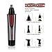 Nose Hair Trimmer,ROZIA Stainless Steel Nose Trimmer Beard Trimmer Mustache Shaver,Ear Trimmer Eyebrow Trimmer for Men Battery-Operated with Wet/Dry Design
