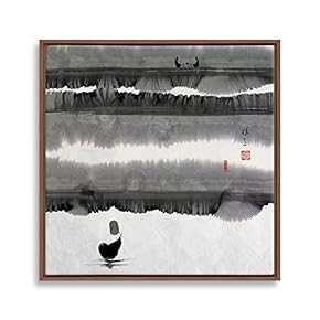 Framed Canvas Wall Art-Zen-Canvas Prints Home Artwork Decoration for Living Room,Bedroom - 16x16 inches