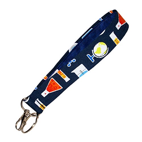 Science Keychain - Globe - Test Tube - Beaker - Key Fob - Geek - Nerd - Teacher Gift - Wristlet Strap - Thumbnail 5