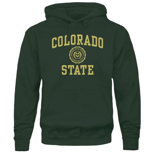 Barnesmith Colorado State University Rams Hooded Sweatshirt, Heritage, Hunter Green, XX-Large Image