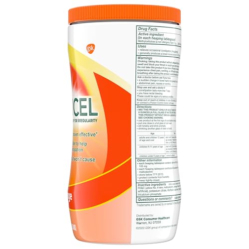 CITRUCEL POWDER ORANGE FLAVOR FIBER THERAPY FOR OCCASIONAL CONSTIPATION RELIEF, 30 OUNCE