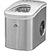 FRIGIDAIRE Counter Top Ice Maker, Produces 26 pounds Ice per Day, Stainless Steel with White See-through Lid (Renewed)