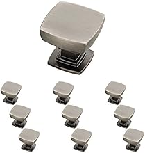 Franklin Brass P29542K-904-B Heirloom Silver 1-1/8-Inch Webber Kitchen Cabinet Hardware Knob, 10 pack