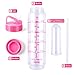 Easy Clean 32 Oz Straw Water Bottle, Eco friendly Measurement Markings Water Bottle Time Marker, Leak Proof BPA Free Fruit Infuser Water Bottle Oz Tracker, Office 1 Liter Gym Bottle Reminder to Drink