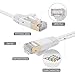 XINCA Cat 7 Flat Ethernet Cable 15ft White, High Speed 10GB Shielded (STP) LAN Internet Network Cable Ethernet Patch Computer Cable with Rj45 Connectors and 5pcs Adhesive Cable Clips