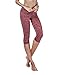 Yoga Reflex Women's Side Seam Low Waist Active Running Yoga Capri Pants