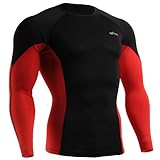 Emfraa Men Women Skin Tight Base Layer T Shirt Running Long Sleeve