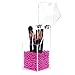 Putwo Clear Acrylic Makeup Organizer with Glossy Rosy Pearl - Small