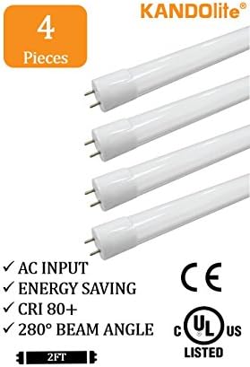 KANDOlite LED T8 Global Pro CE/UL/RoHS 10W 6500K - UL Type B - 110-277V - LED tube length 2ft - 4-Pack
