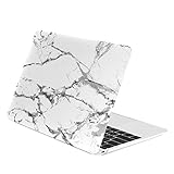TopCase Macbook 12-Inch White Marble Rubberized Hard Case for Macbook 12