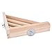 Ioffersuper 7 by 7-Inch Parrot Bird Cage Perches, Wood Corner Shelf Laddered Platform for Hamster Bird Cagesthumb 3