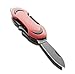 Rugged Knife Multitool Swiss Style Army Pocket Knife Ruby Metallic