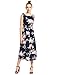 MakeMeChic Women's Sleeveless Casual Swing Beach Summer Long Tank Dress Navy-Floral L
