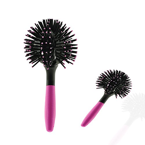 Scenstar Curling Curler Comb 3D Bomb Curl Brush Styling Salon Round Hair Curling Curler Comb Tool