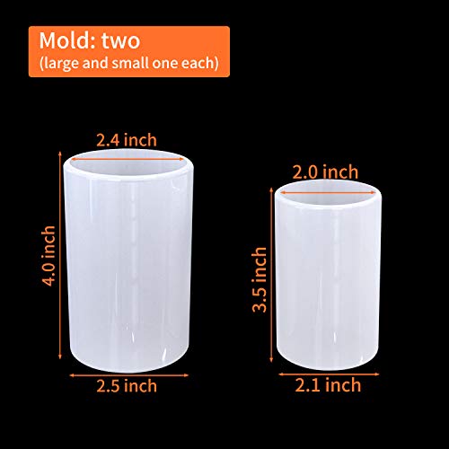 Cylinder Candle molds for Candle Making, Silicone Mold for Aromatherapy Candler,Soaps,Insect Specimen, Flower Specimen