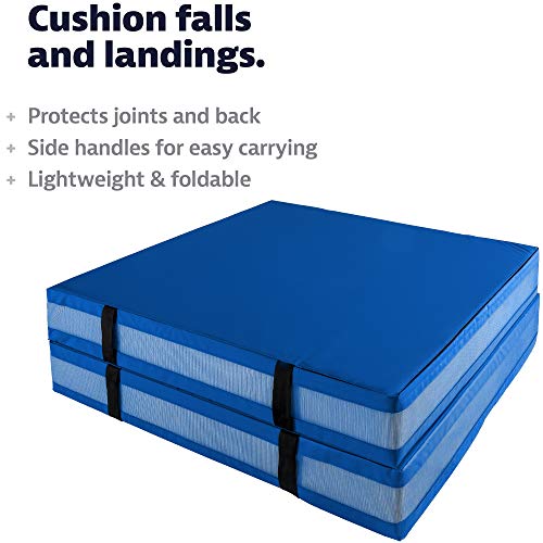 We Sell Mats Bi-Folding Gymnastics Crash Landing Mat Pad, Safety for Tumbling, Back Handspring Training and Cheerleading, 4 ft x 6 ft x 2 Inch Thick