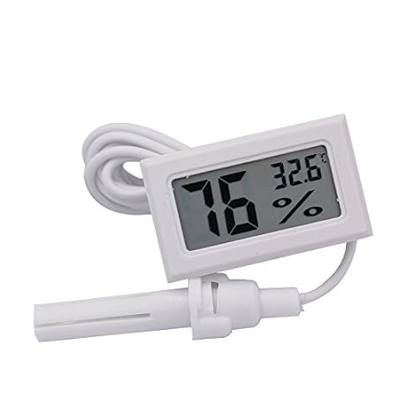 Hensych® 50 ~ 70 °C 10% ~ 99% RH LCD Digital Thermometer Hygrometer Temperatur Luftfeuchtigkeit Meter für Brutautomat Aquariu