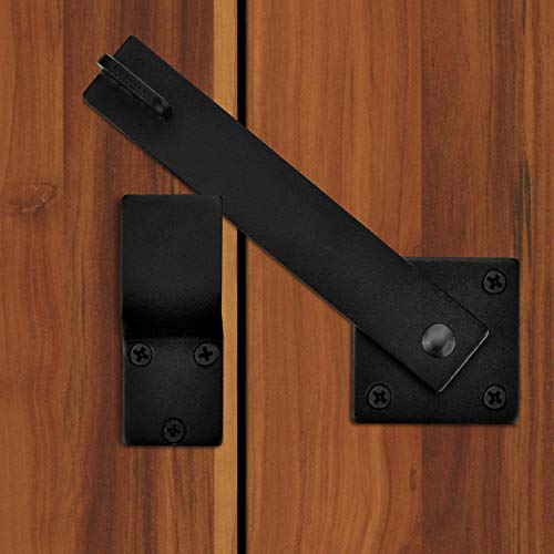 Homode Gate Flip Latch, Heavy Duty Black Double Gate Latch Lock for
