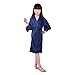 Yesky Children's Silk Stain Pure Kimono Wedding Dressing Gown Kimono Robes Bridal Lingerie Sleepwear