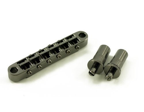 GOTOH® WIDE TUNEOMATIC BRIDGE BLACK (LARGE STUDS)