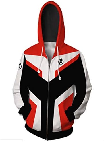 Marvel Avengers 4 Final Battle Quantum Warrior White Tabard 3D Sweatshirt Cosplay Costume Battle Suit Jacket