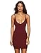 MakeMeChic Women's Sexy Deep V Neck Bodycon Club Night Party Mini Dress Burgundy S