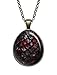 Wearable Treasures Black Dragon Egg Necklace, Egg Shaped Pendant, Image Under Glass Jewelry