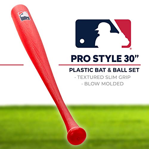 Franklin Sports Plastic Baseball Bat + Ball Set MLB Kids Plastic Bats