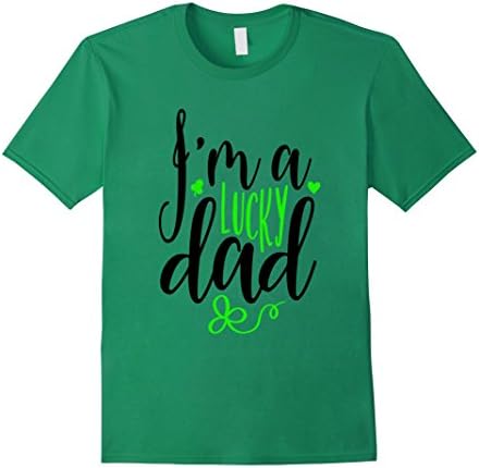 Men's I'm A Lucky Dad Irish Shirt Ireland St Patricks Day Daddy XL Kelly Green