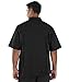 Mens Short Sleeve Chef Coat with Mesh Sides (Large, Black)