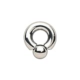 Monster Screwball Rings, Surgical Steel Prince Albert Jewelry for Stretched Piercing (00 gauge (10mm) - 5/8